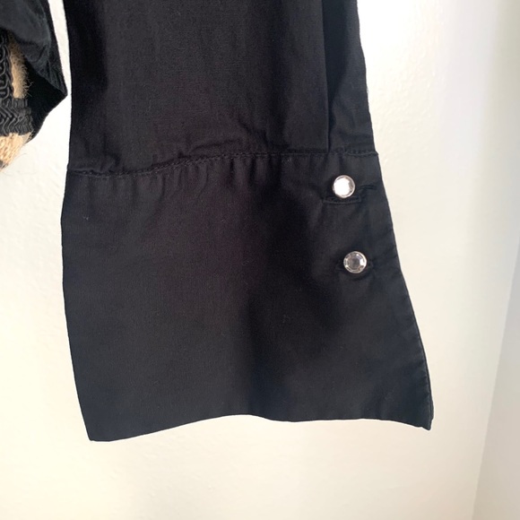 Gloria Vanderbilt Black Button Down Top - Picture 3 of 6